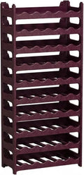 Cantinetta vino, 60 bottiglie, Rosso Burgundy, Cantinetta Vino Portabottiglie Effetto Pelle