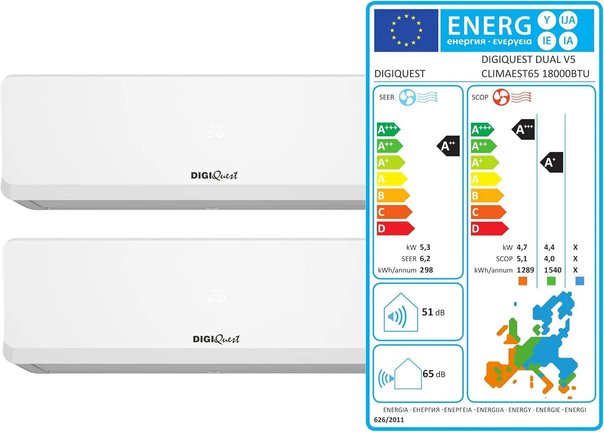 Prodotto Climatizzatore Digiquest Dual Inverter V5 9000+9000
