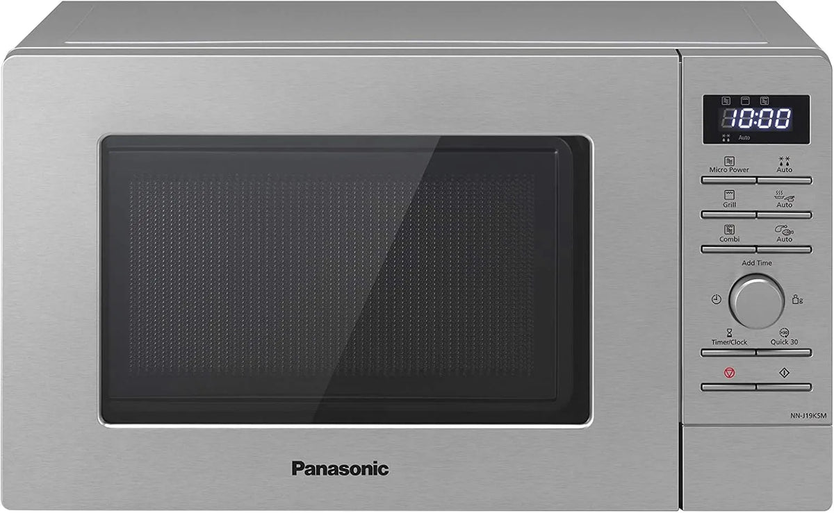 Panasonic NN-J19KSMEPG Forno a microonde, 20 L, 800/1000 W, 9 programmi, grill, acciaio inox, argento, 20 Litri