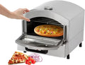 Forno elettrico per pizza, 12 pollici, 2000 W, 50 a 350 °C, professionale, 2 zone di temperatura, Fornello Per Pizza Multifunzione, Tostapane Con