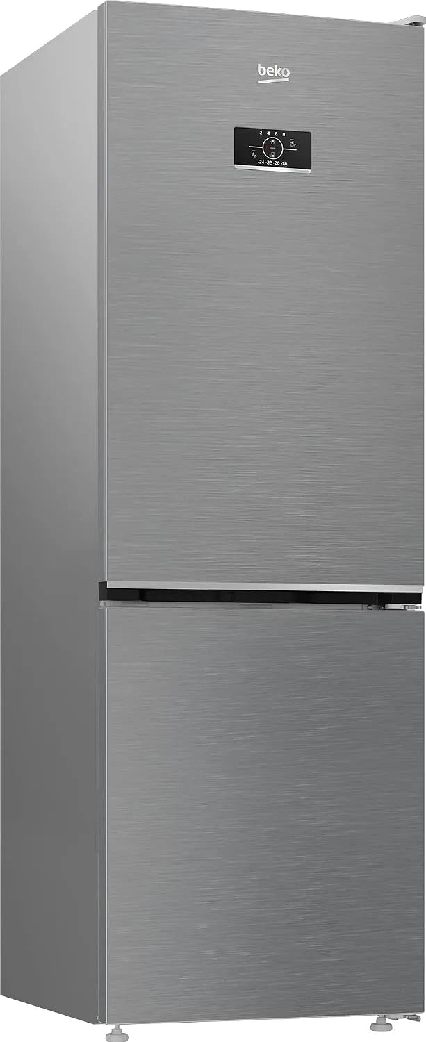 Beko B3RCNA344HXB 37dBA Frigorifero combinato, classe energetica E, touch, frigo con congelatore, Harvestfresh, L x A x P: 59, 8 cm, 5 x, Total NF