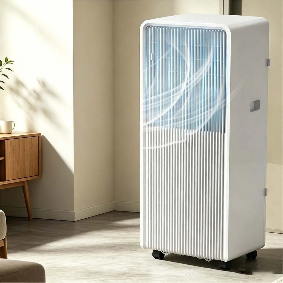 Condizionatore, portatile, Inverter, Pannello Smart, Q3, Climatizzatore Mobile con Raffreddamento, Riscaldamento, Deumidificazione e Ventilazione