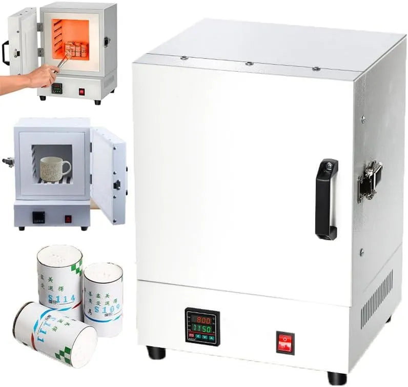 Forno elettrico, 2000 W, 2 zone di temperatura, Riscaldamento Uniforme su 4 Lati, Intervallo di Temperatura: 0-1150°c, Forno Intelligente da