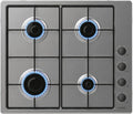 Candy Piano cottura a gas, 4 fuochi, acciaio inox, fornello a gas