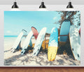 Prodotto 6x3m, 20x10FT, Tavole Da Surf Appoggiate Sulla Sabbia Sfondo Fotografico