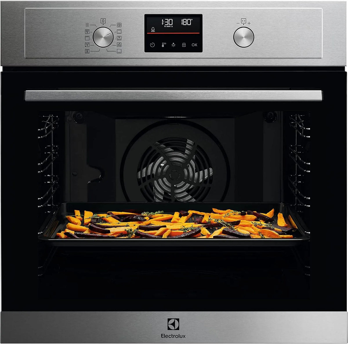 Electrolux EOM4P46TX Forno elettrico, 72 L, Electrolux EOM4P46TX Forno Elettrico Multifunzione 72L SteamBake Manopole