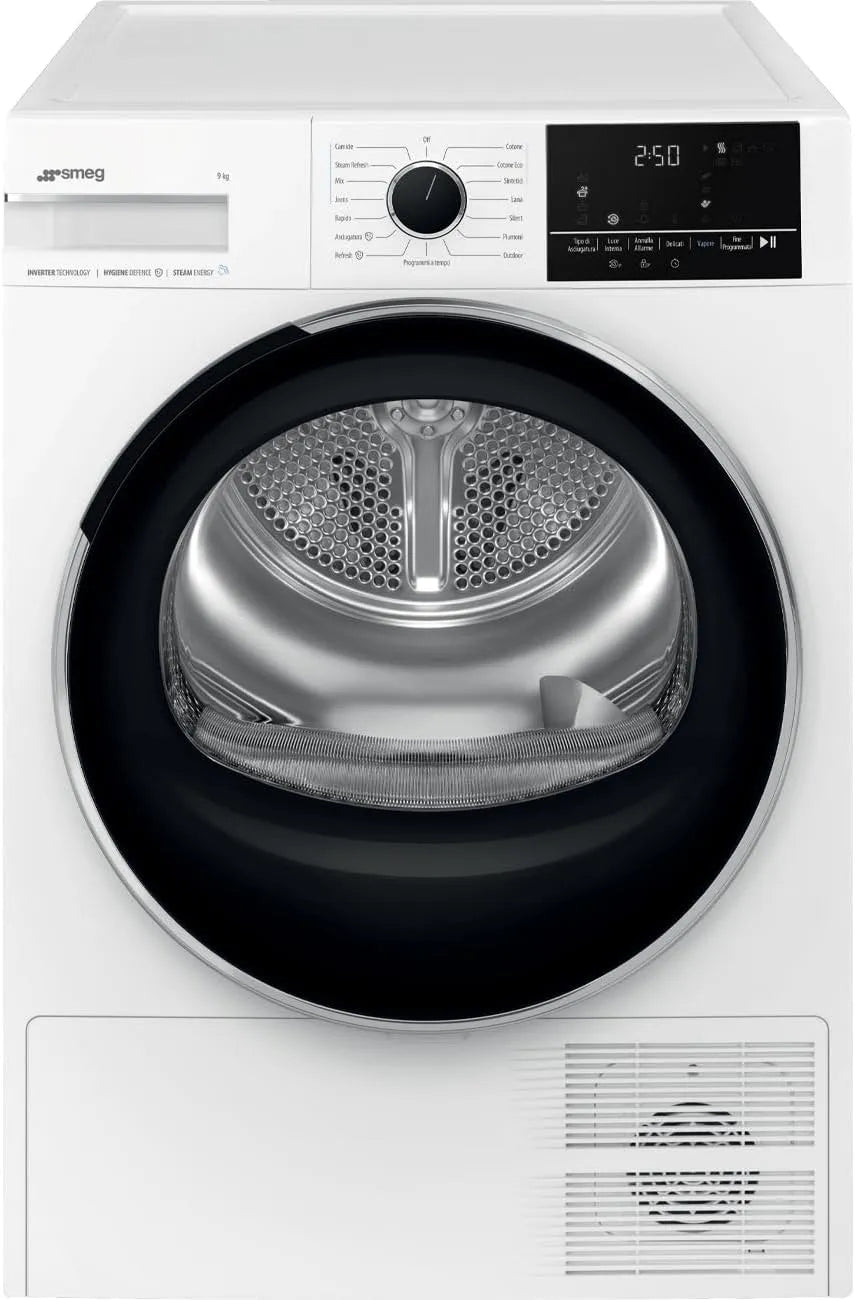 Asciugatrice DNP09SEB, 9 kg, classe energetica E, Inverter, con Pompa di calore, Carica Frontale