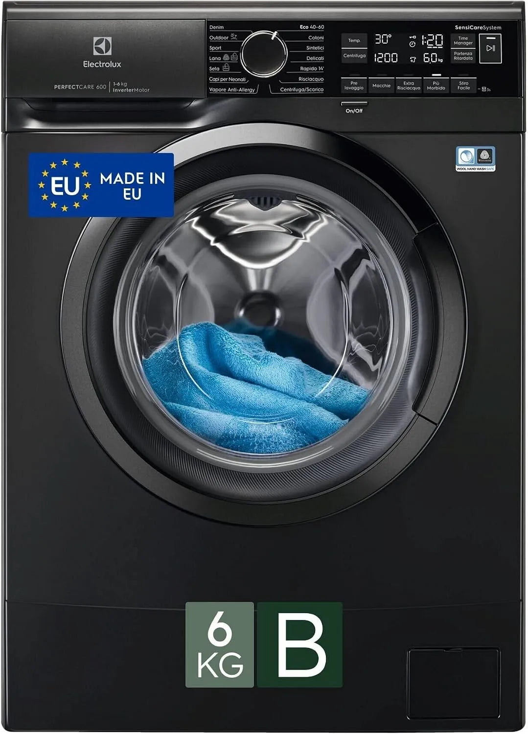 Electrolux EW6S306BL Lavatrice, 6 kg, stretto, Electrolux EW6S306BL Lavatrice Slim Carica Frontale 6 kg SensiCare Compatta
