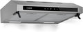 Klarstein Cappa aspirante, 60cm, 400 m3/h, cappa da cucina, scarico e ricircolo, da incasso, touch, acciaio inox, Touch LED, ora, Doppio Motore