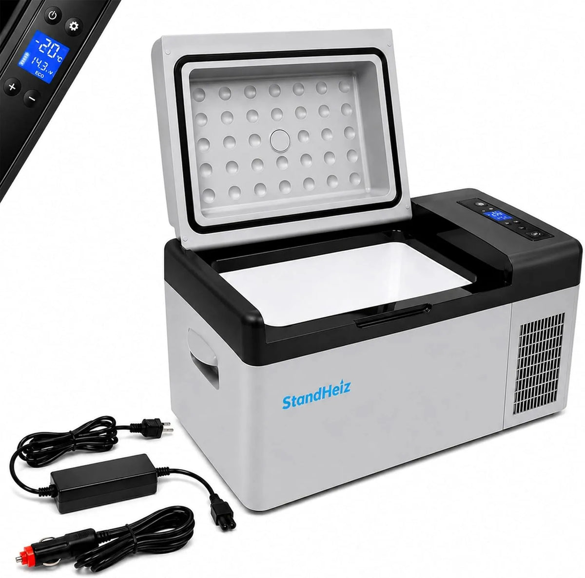 Frigorifero portatile V, 24 V, 230, 20 L, 12 V, auto, mini frigo portatile, modalità congelamento fino a -20 °C, Compressore per frigorifero compatto