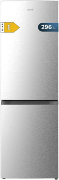 Cecotec Bolero CoolMarket Combi Frigorifero combinato, 296 L, scongelamento, acciaio inox, frigo con congelatore, Altezza 185cm e 60cm Larghezza