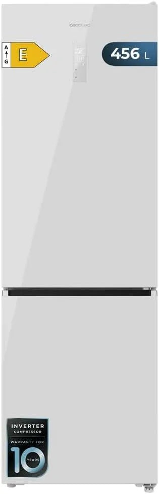 Cecotec Bolero CoolMarket Combi Frigorifero combinato, 456 L, No Frost, Inverter, frigo con congelatore, bianco, Altezza 201cmx59, 5cm Larghezza