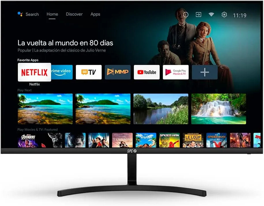 Monitor, 24 pollici, SPC, Android OS, Full HD, schermo PC, telecomando