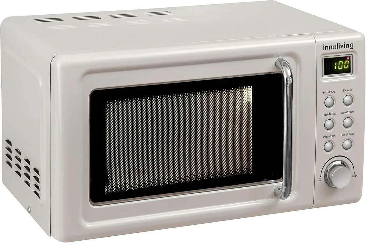 Forno a microonde INN-861, 20 L, 700 W, timer, scongelamento, congelamento rapido, 6 Livelli di Potenza, BEIGE, Potenza 700W, Design Compatto ed