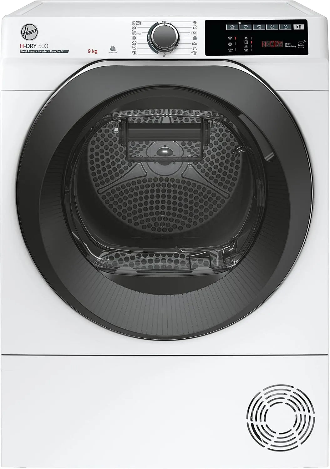 Hoover H9A3TCBEXS-S Asciugatrice, 85x59, 6x60, 4 cm, 1 programmi, 9 kg, classe energetica C, Wi-Fi, Bluetooth, Inverter, bianco, NDE, Hoover H-DRY 500