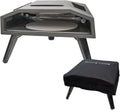 Forno elettrico per pizza O-160, 37 cm, pietra refrattaria, innovativo piatto girevole per pizza e bruciatore a U, doratura a 360°, inclusa copertura