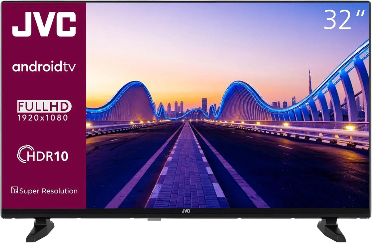 Google LT-32VAH3355 Smart TV, 32 pollici, televisore, HDR, Android OS, 2024, JVC LT-32VAH3355 TV Android 32', HD-Ready Smart TV, triplo sintonizzatore