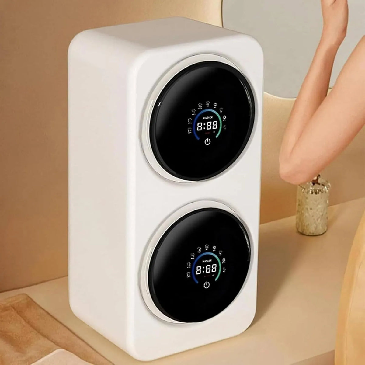 Lavatrice S5Wall-mountedmodel-White, 3.5 L, montaggio a parete, bianco, Asciugatrice Completamente Automatica A 7 modalità, per Appartamenti E Viaggi