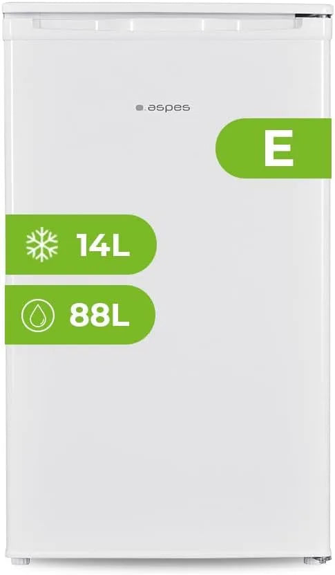 Frigorifero AR84502EC, 102 L, classe energetica E, bianco, 1 anta, ciclica, basso livello sonoro, porta reversibile, apertura tipo maniglia