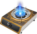 Piano cottura a gas, 30 cm, 2500 W, classe energetica E, fornello a gas, nero, bruciatore a tripla corona da campeggio all'aperto, ideale per cucinare