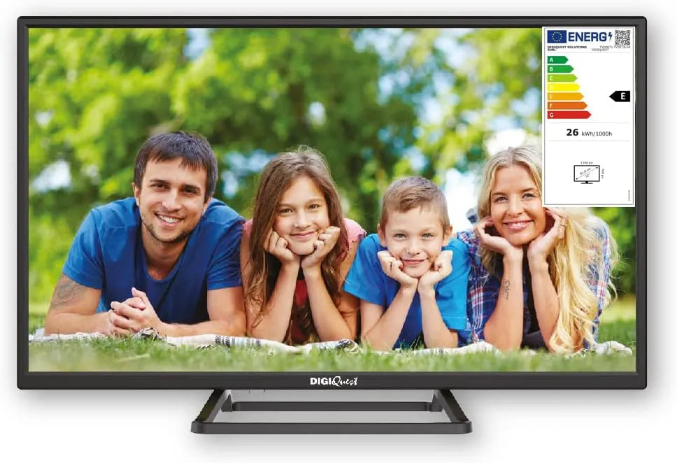 Smart TV, televisore, triplo tuner DVB-T2, S2, DVB-S2, DIGIQUEST TV LED 32'' DLHR