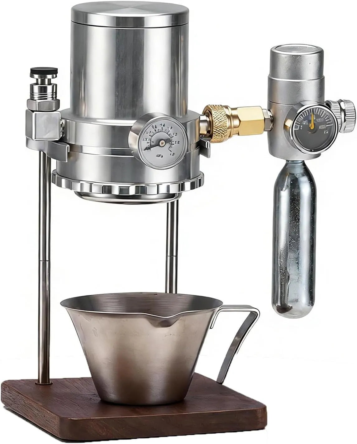 Macchina da caffè, Macchina per caffè espresso pneumatica, concentrazione regolabile e valvola riduttrice di pressione, tazza di estrazione