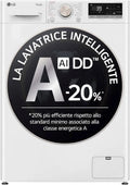 LG F4R7013TSWG Lavatrice, 7 programmi, 13 kg, classe energetica A, libera installazione, Wi-Fi, Inverter, vapore, bianco, Serie R7, 1400 giri