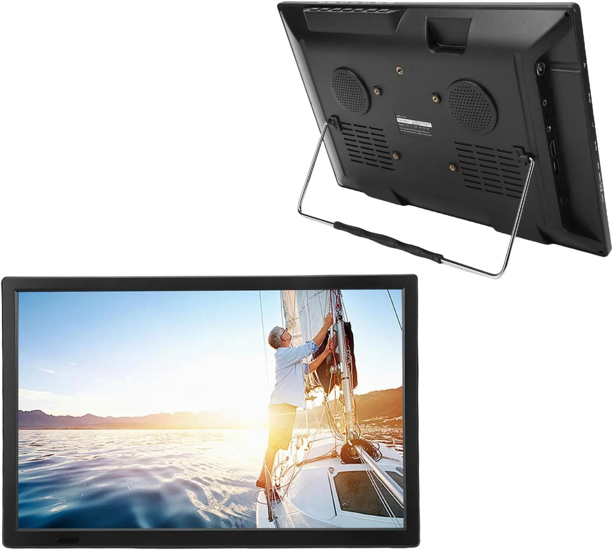 Smart TV, 15, 4 pollici, televisore, USB, Wi-Fi, display LCD, ATSC, Wifi, TV Da Cucina A Colori Con Schermo TFT-LCD, Supporto Regolabile E Telecomando