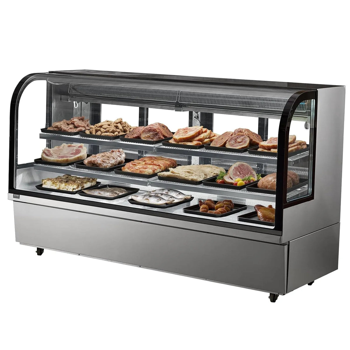 VEVOR Frigorifero, 901 L, pasticceria, professionale, Frigorifero Commerciale a 4 Ripiani con Illuminazione a LED, VEVOR Vetrina Refrigerata Grande