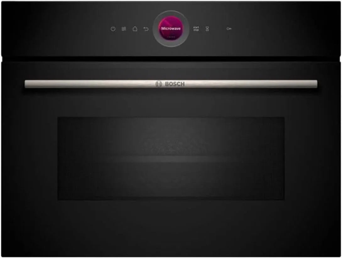 Bosch Serie 8 CEG732XB1 Forno a microonde, 38 x 60 cm, 1000 W, 10 programmi, da incasso, nero, illuminazione a LED uniforme, AutoPilot