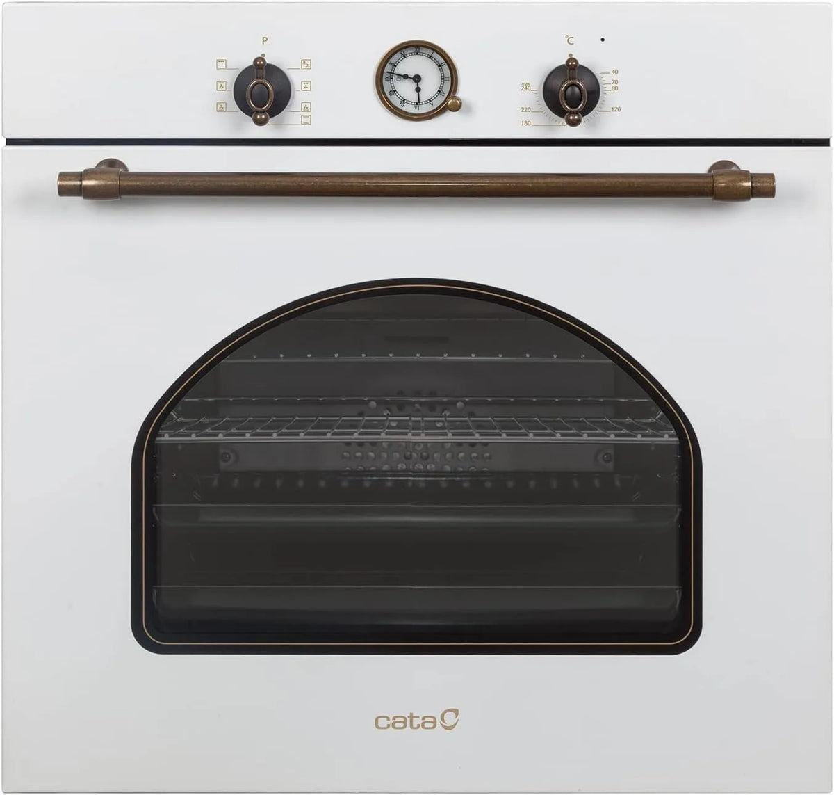 Cata MRA7108WH Forno elettrico, 60 L, 7 programmi, classe energetica E, da incasso, bianco, 7 Funzioni e Programmatore di Cottura Meccanico