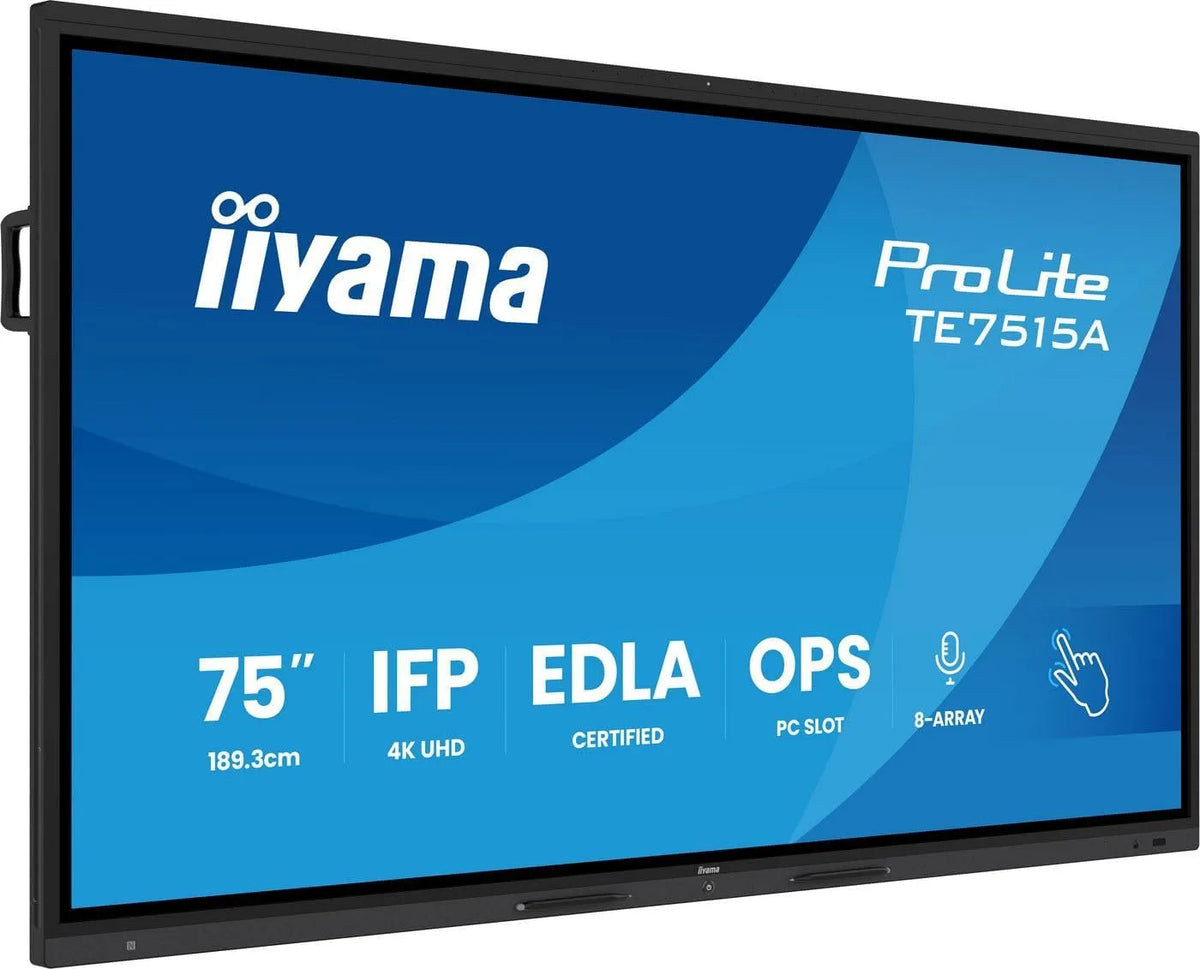 Display digital signage, 75 pollici, display pubblicitario LCD, Iiyama Te7515A-B2ag, touch, visualizzazione pubblicitaria digitale, 189