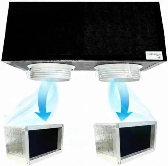 Prodotto Kit Plenum canalizzato in poliuretano espanso a 2 zone completo di plenum per bocchetta per climatizzatori condizionatori canalizzati