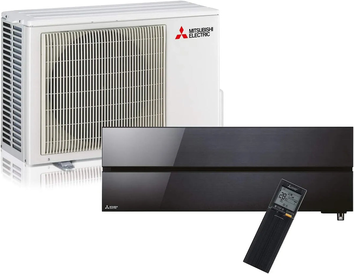 Mitsubishi Onyx Black, Electric Kit Climatizzatore Inverter, 105 x 97 x 38 cm MSZ-LN35VGB-E1